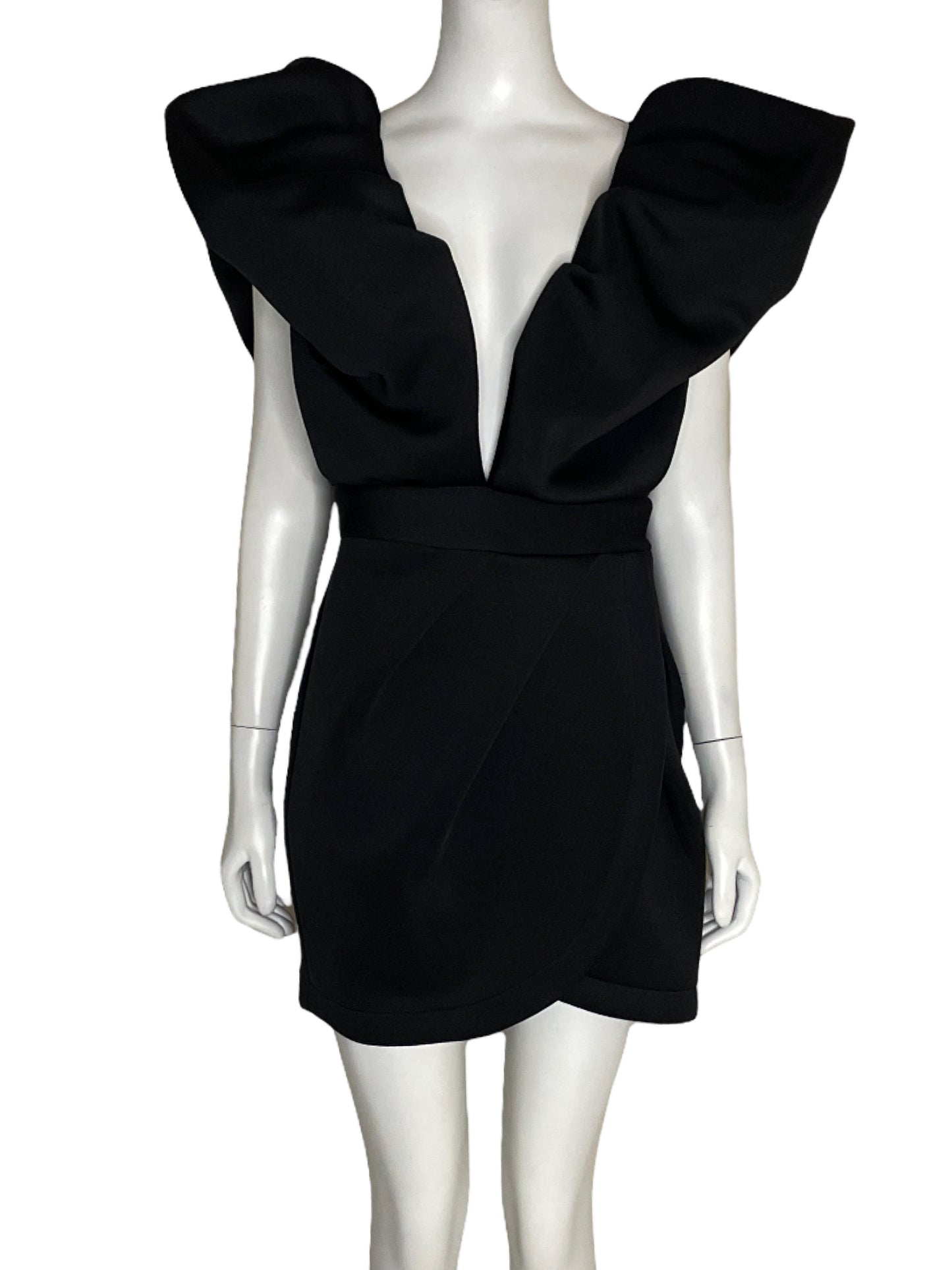 Vestido Mable Abullonado Mini Negro-Talla L