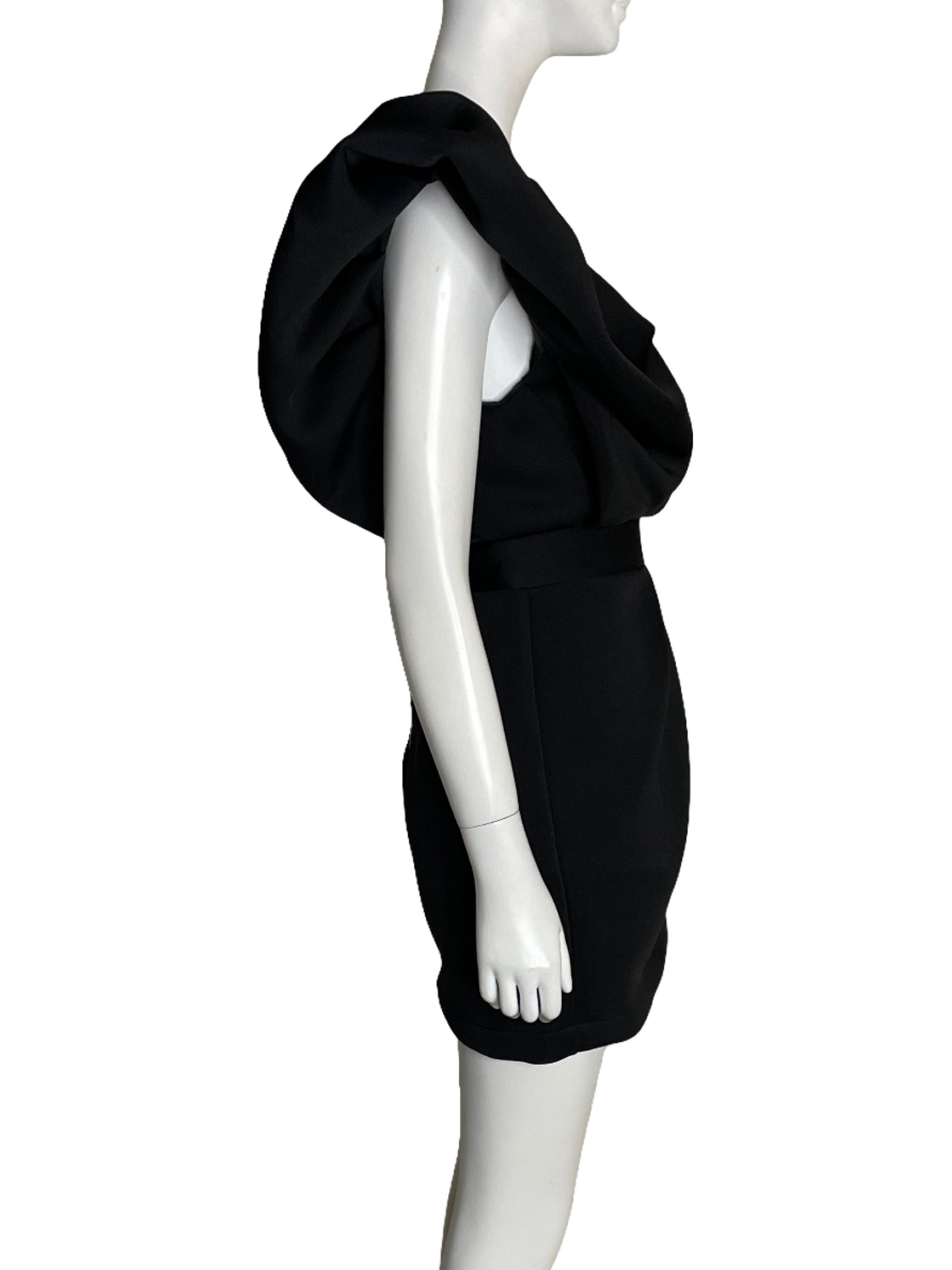 Vestido Mable Abullonado Mini Negro-Talla L