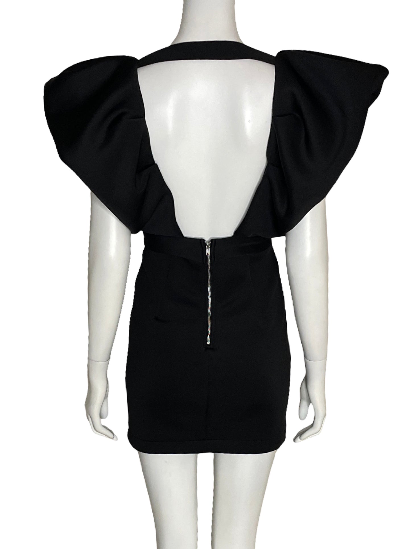 Vestido Mable Abullonado Mini Negro-Talla L