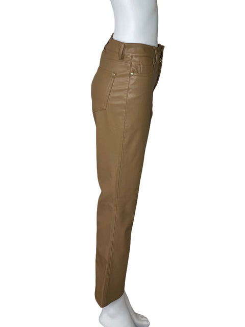 Pantalón Zara Efecto Piel Marrón - Talla 4