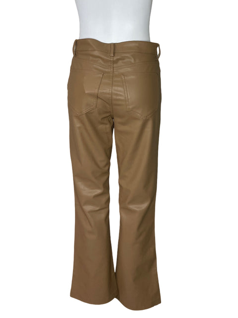 Pantalón Zara Efecto Piel Marrón - Talla 4