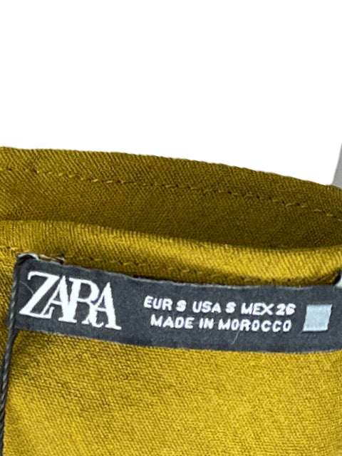 Blusa Zara Sin Mangas Cuello V Verde - Talla S