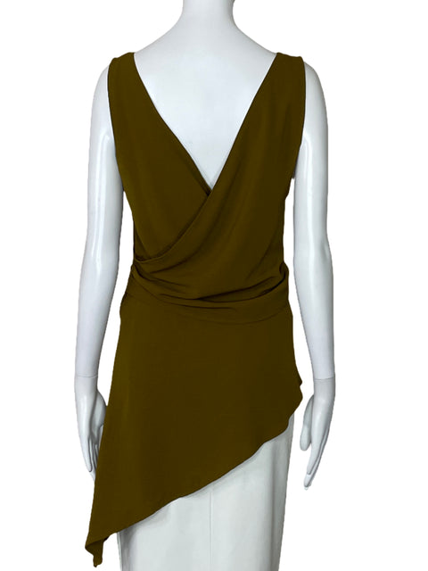 Blusa Zara Sin Mangas Cuello V Verde - Talla S