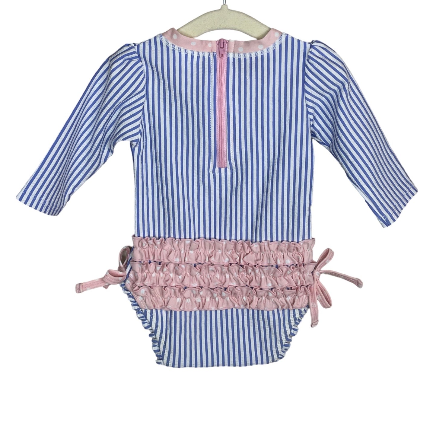 Body Ruffle Butts Bañador Rayas Blanco-Talla 3-6 M