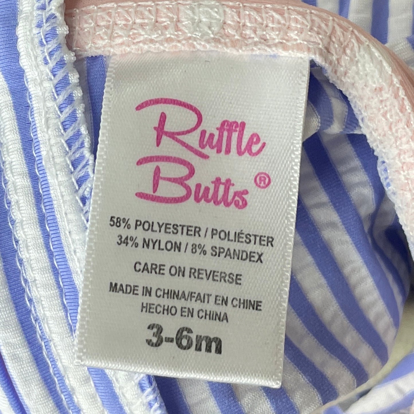 Body Ruffle Butts Bañador Rayas Blanco-Talla 3-6 M