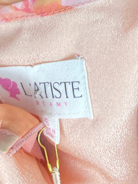 Vestido Latiste Mangas Puff Estampado Naranja - Talla S