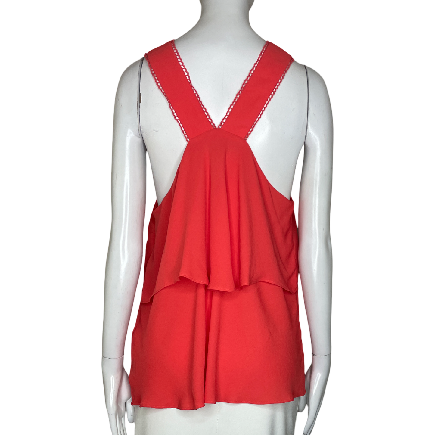 Blusa STRUT & BOLT Cruzada Vuelos Naranja - Talla L