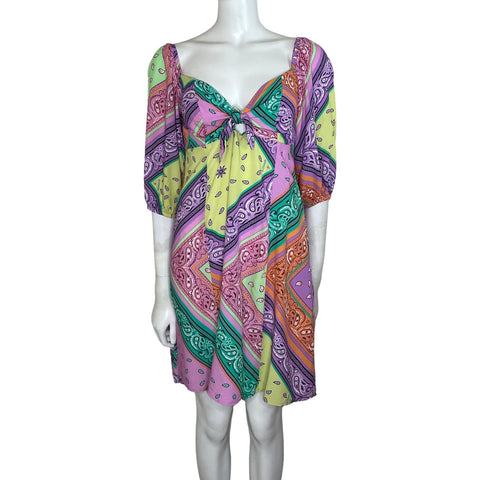 Vestido Blueman Bahamas Bandana Midi Morado-
Talla M