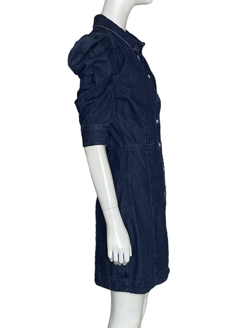 Vestido Frame Abullonado Jeans Azul-Talla M
