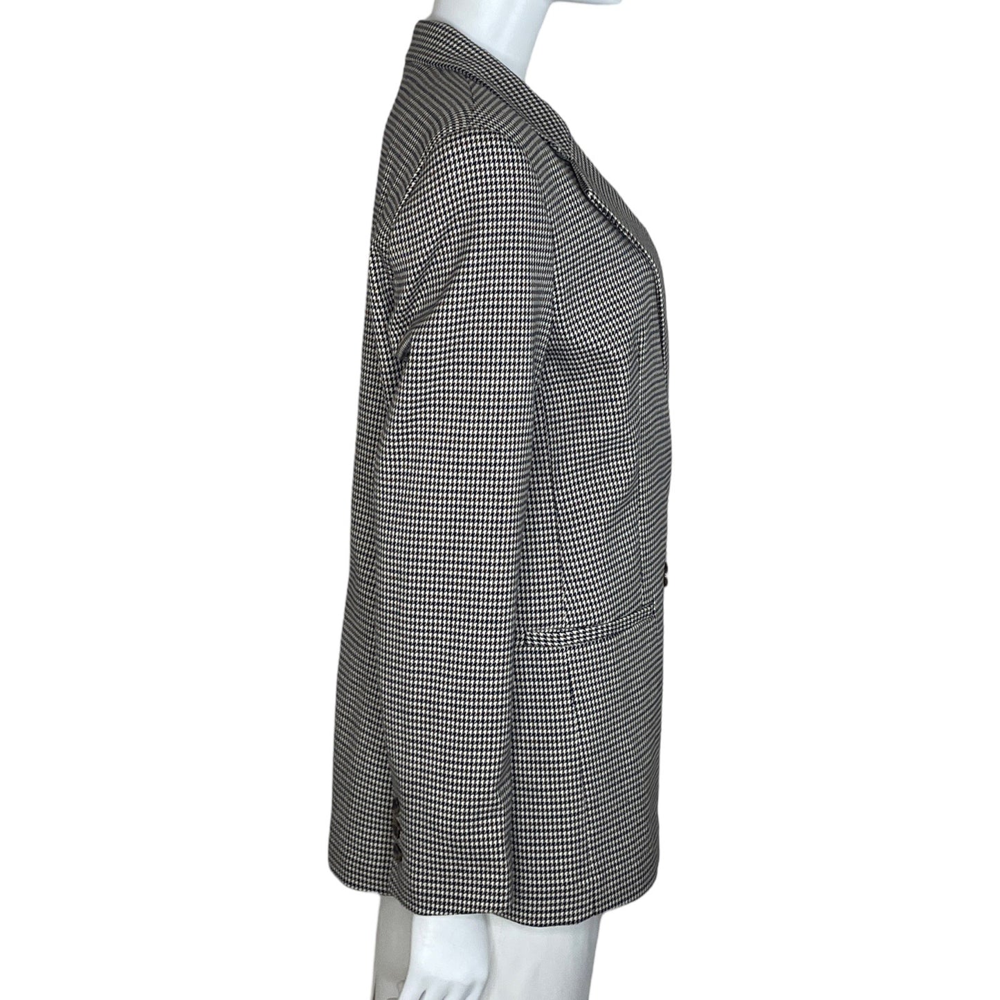 Blazer Mango Estampado Clásico Gris-Talla L