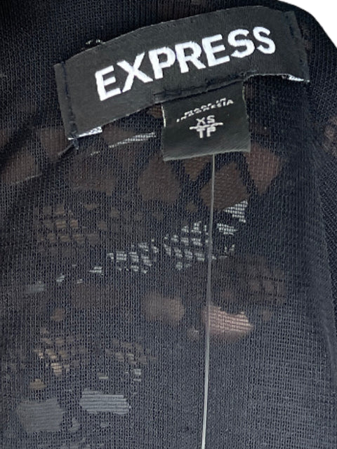 Blusa Express Mangas Larga Encaje Negro - Talla S