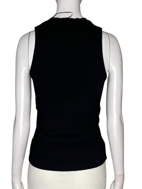 Blusa Zara Tachas Sin Mangas Negro - Talla M