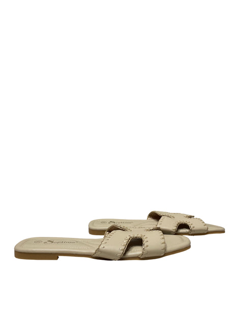 Calzado Septima Entrecruzadas Beige - Talla 38