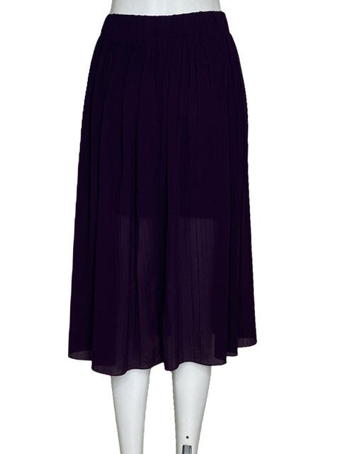 Falda Zara Plisada Rojo Vino-Talla M