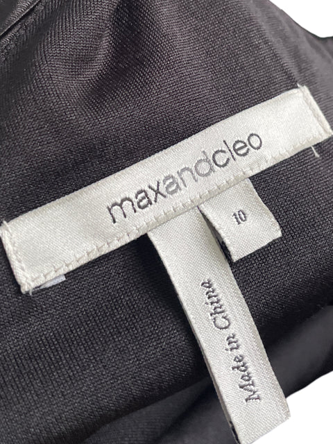 Vestido Maxandcleo Drapeado Mini Negro-Talla 10