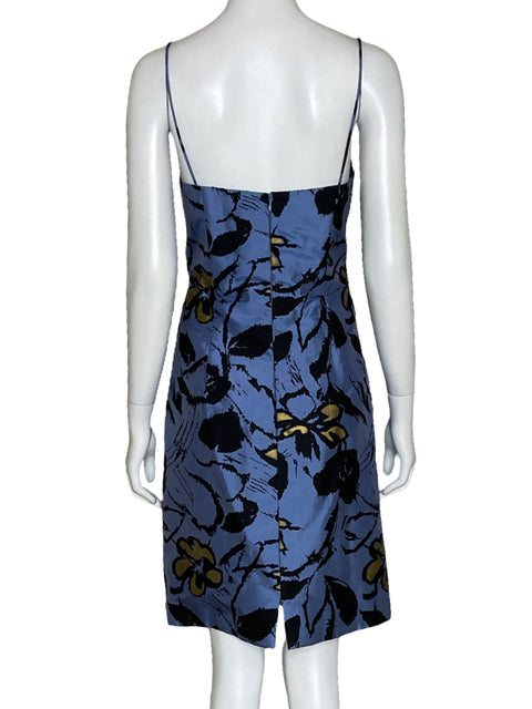 Vestido Maria Baratelli Escote Recto Azul-Talla 10