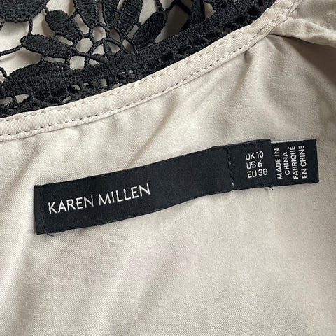 Vestido Karen Millen Encaje Floral Negro-Talla 6