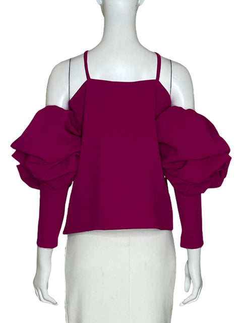 Top Adriana Capasso Abullonado Fucsia-Talla S