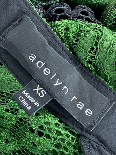 Vestido Adelyn Rae Encaje Verde-Talla XS