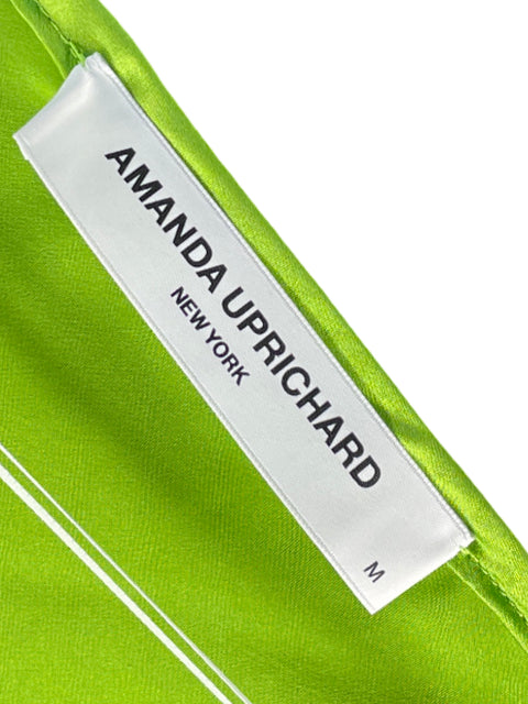 Vestido Amanda Uprichard Cut Out Satin Verde-Talla M