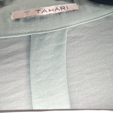 Camisa Tahari Arthur S. Levine Malla Verde-Talla M
