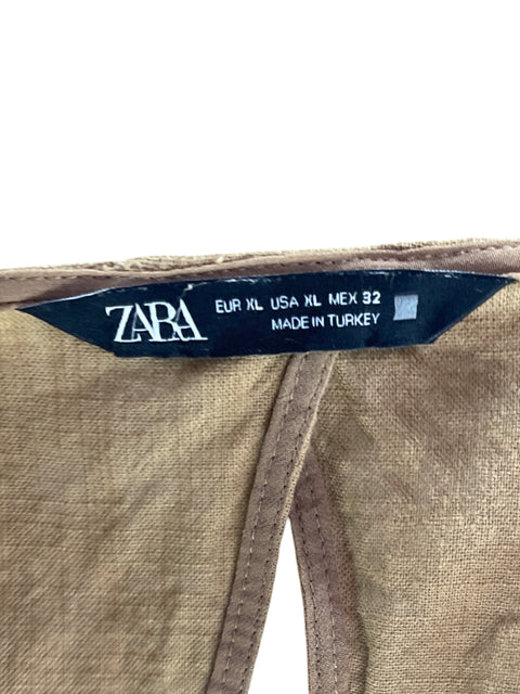 Top Zara Cinturon Marron- Talla XL