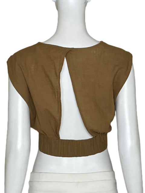Top Zara Cinturon Marron- Talla XL