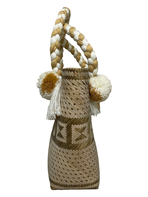 Cartera Tesoro TPS Mini Macuira Pompom Beige- Talla M