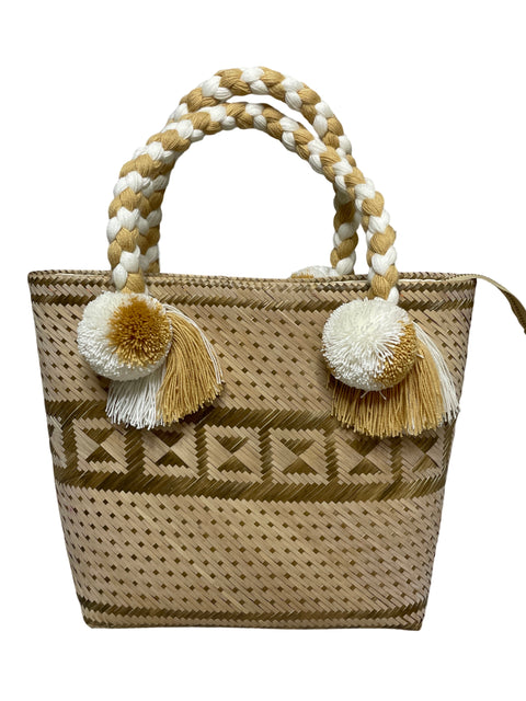 Cartera Tesoro TPS Mini Macuira Pompom Beige- Talla M