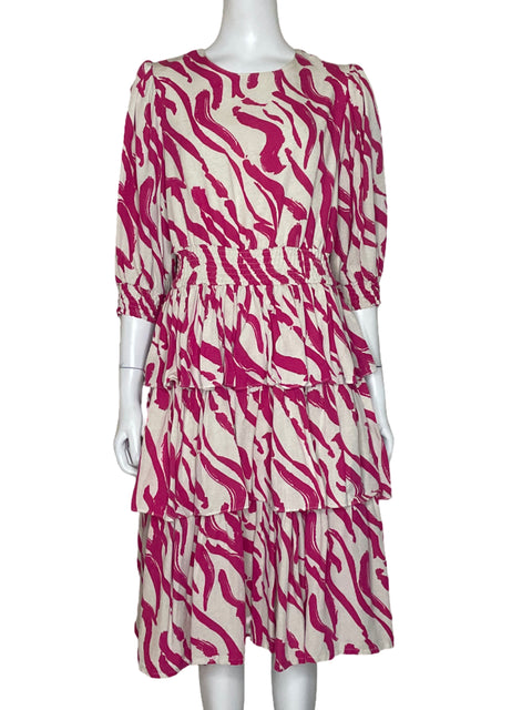 Vestido Avital Rozental Estampado Rosado - Talla 38