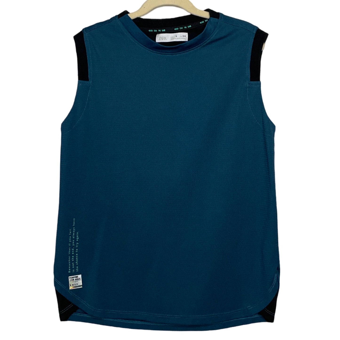 Camiseta Zara Deportiva Verde-Talla 9