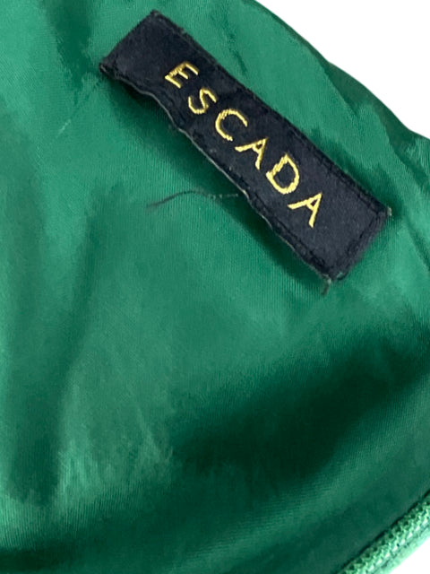 Vestido Escada Midi Flores Verde - Talla S