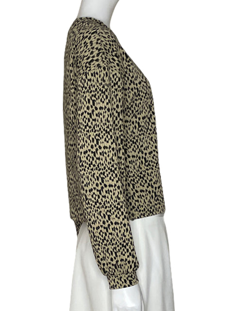 Sweater Zara Animal Print Marrón - Talla XS