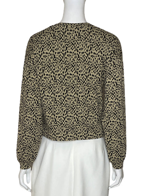 Sweater Zara Animal Print Marrón - Talla XS