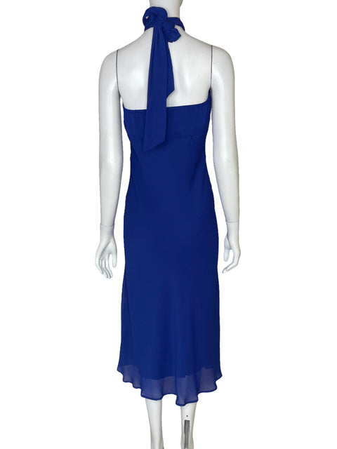 Vestido Naf Naf Halter Azul-Talla 42