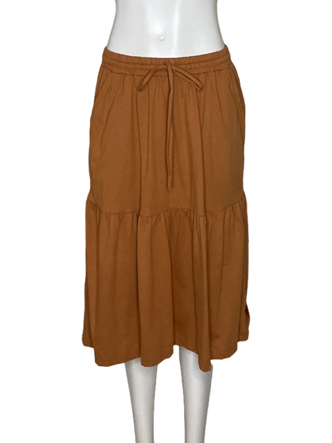 Falda Tesoro TPS Midi Marrón - Talla S