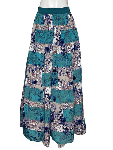 Falda Moulinette Soeurs Maxi Estampado Azul - Talla S