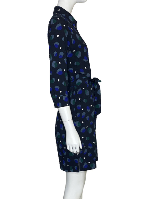 Vestido Tommy Hilfiger Camisero Puntos Azul-Talla 4