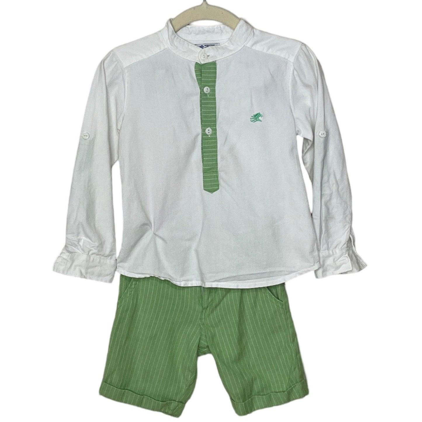Set Confecciones Alber Short+Camisa Verde-talla 4