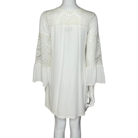 Vestido Studio F Encaje Blanco-Talla 8