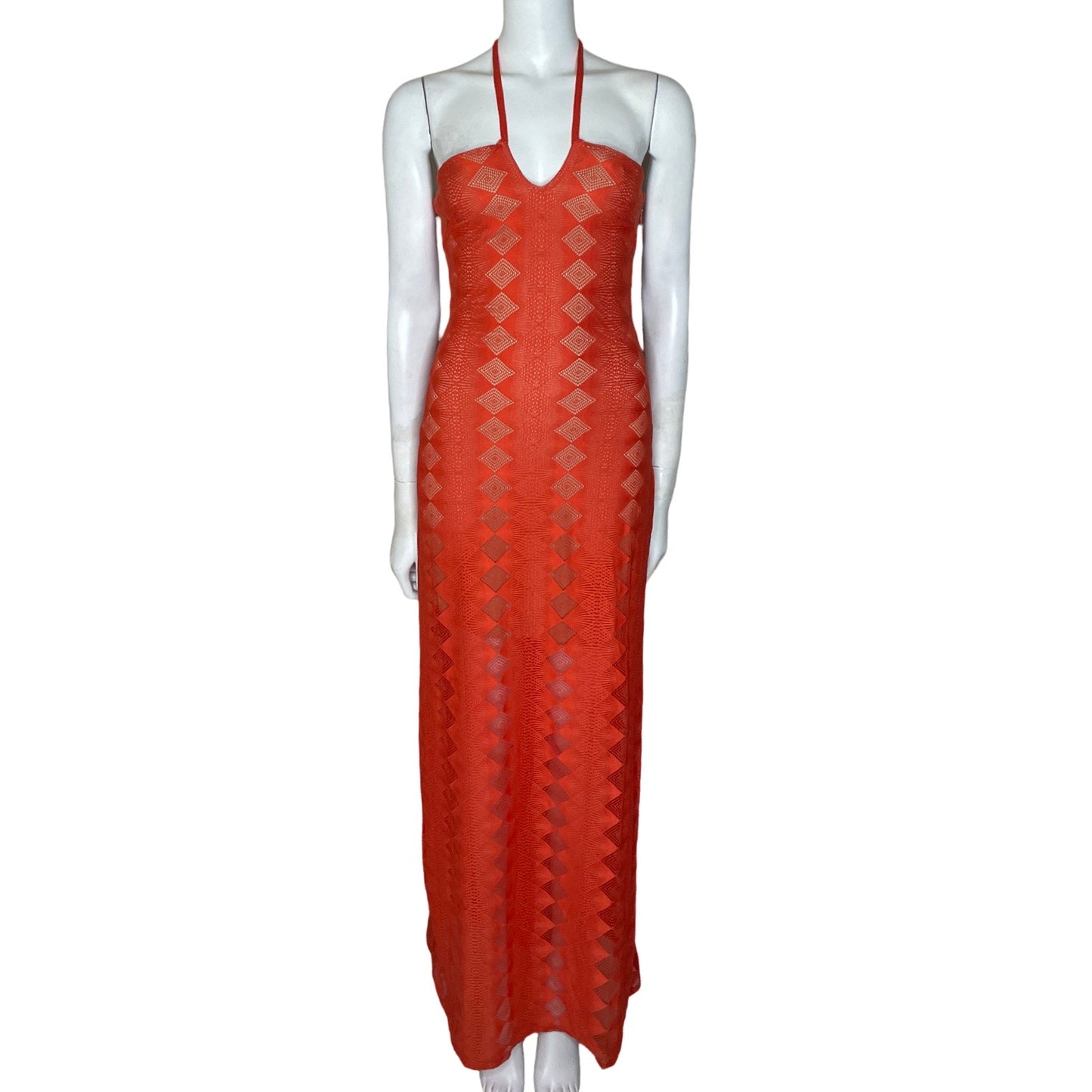 Vestido Bebe Encaje Naranja-Talla XS