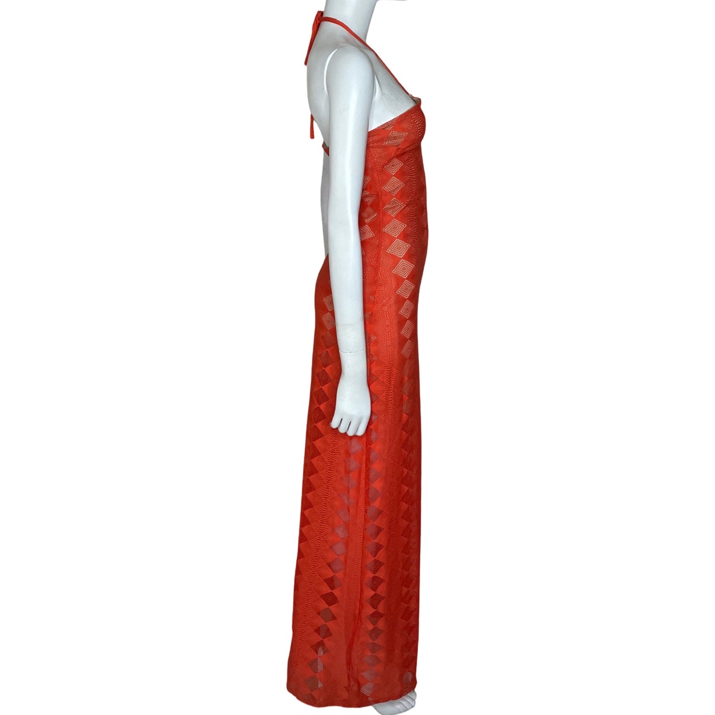Vestido Bebe Encaje Naranja-Talla XS