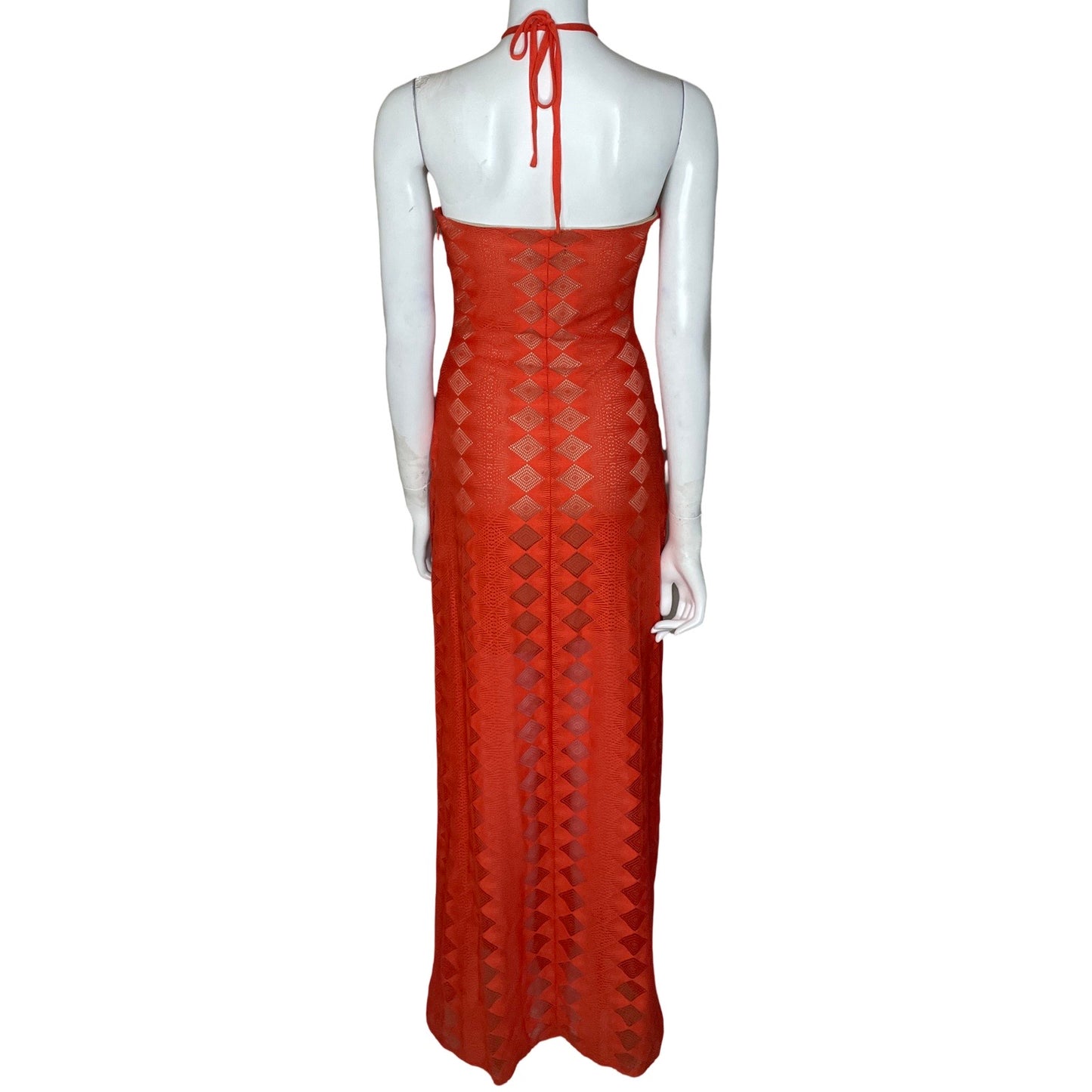 Vestido Bebe Encaje Naranja-Talla XS