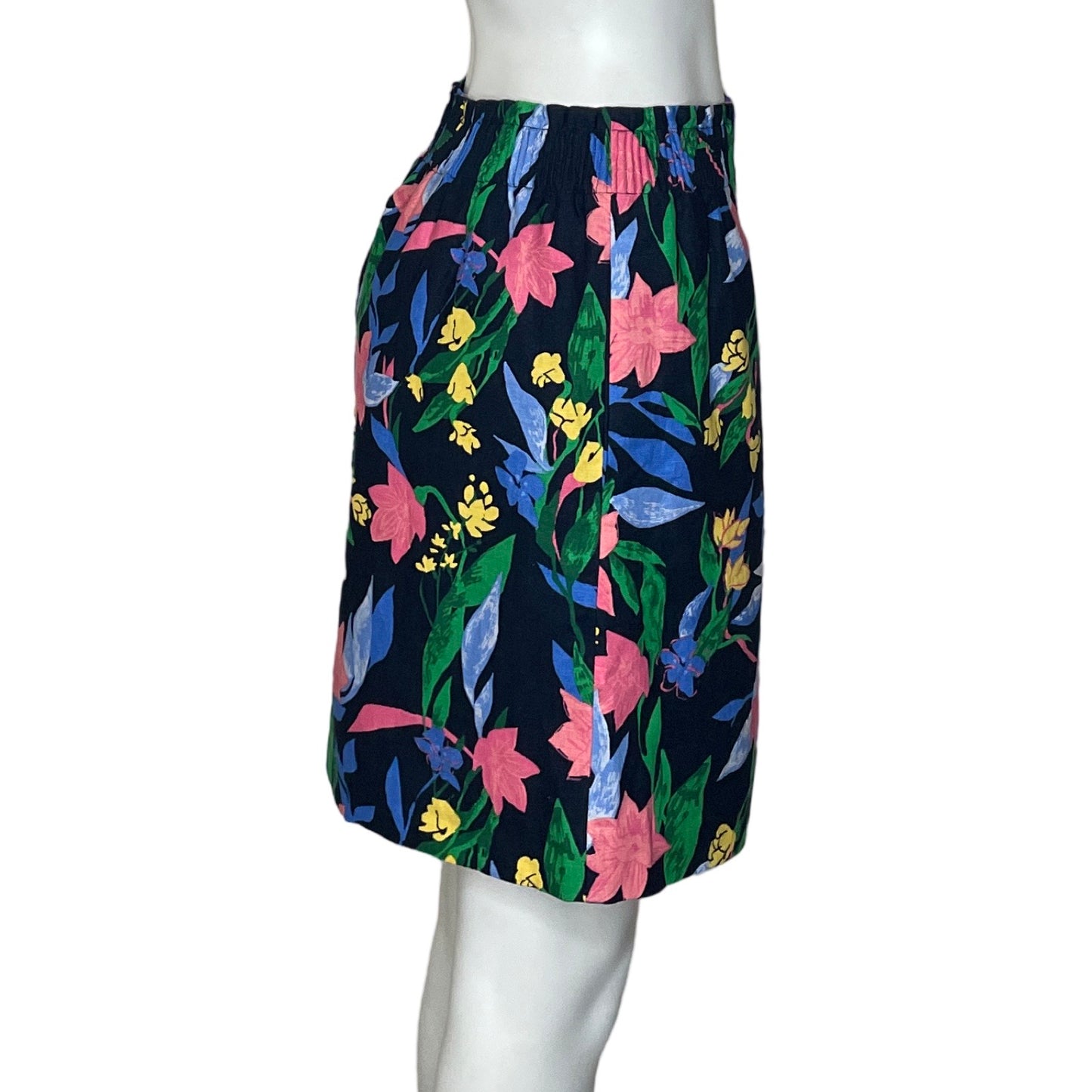 Falda J. Crew Floral Azul-Talla 6