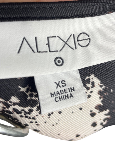 Vestido Alexis Estampado Negro-Talla XS