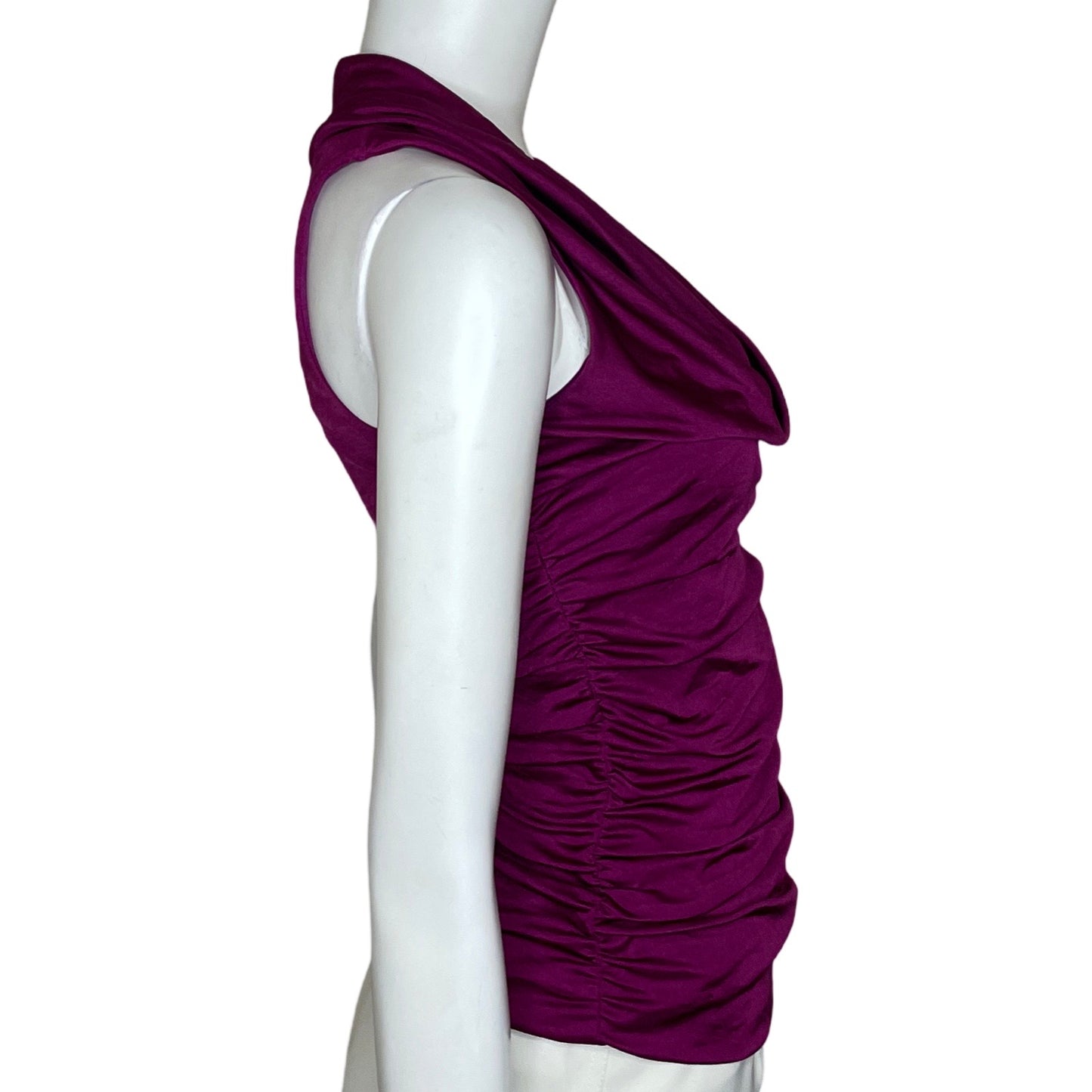 Top Express Drapeado Morado-Talla XS