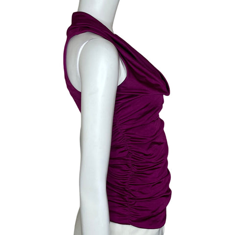 Top Express Drapeado Morado-Talla XS