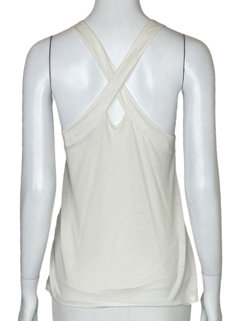 Blusa Massimo Dutti Cruzada Blanco-Talla S