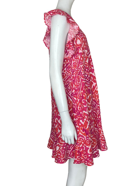 Vestido Tommy Hilfiger Estampados Vuelos Rosado-Talla 4