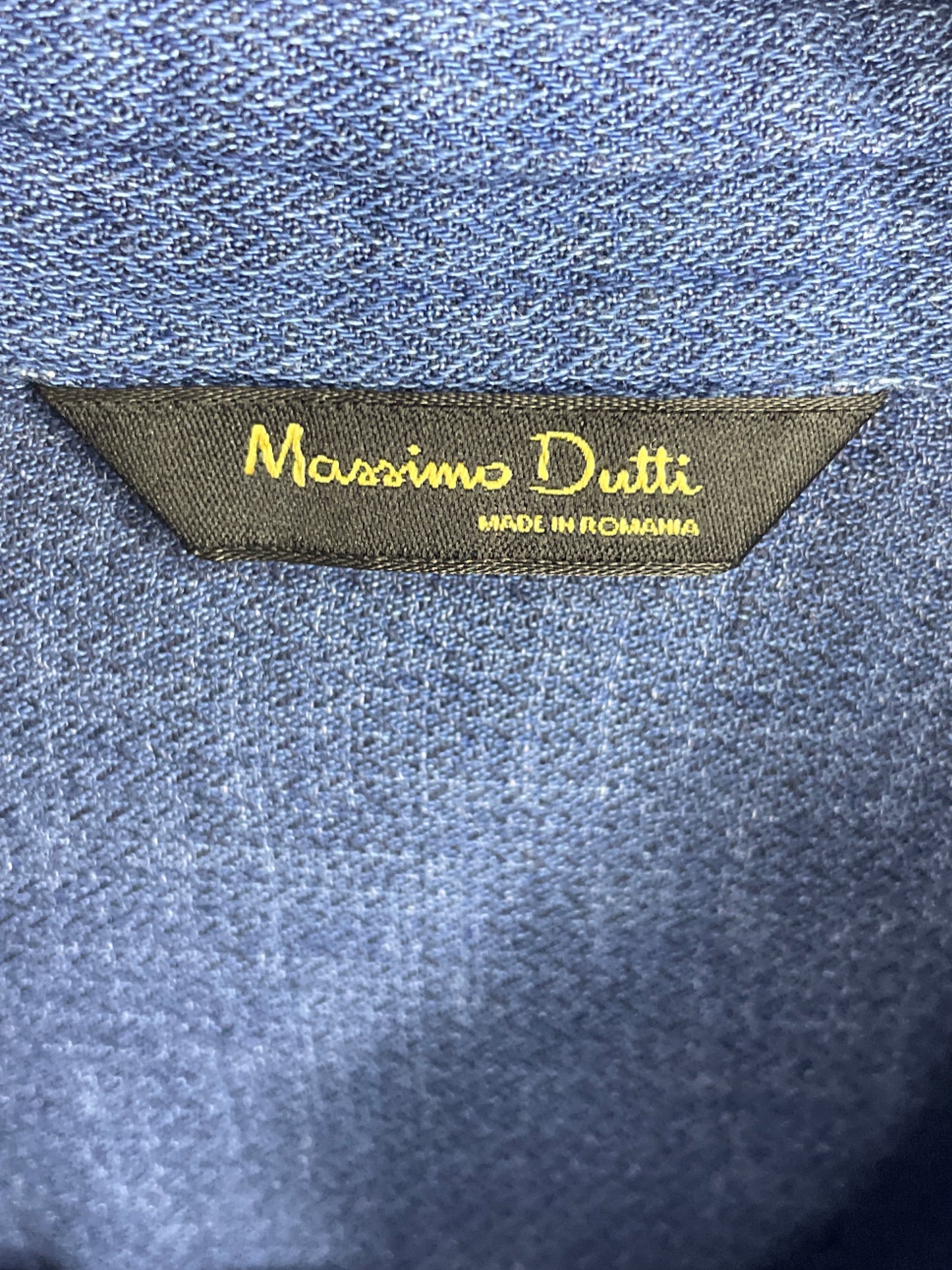 Vestido Massimo Dutti Camisero Jeans Azul-Talla 36